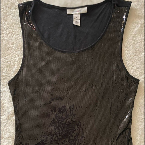 Style & Co Woman’s Black Tank Top. Size S Sequence only in the front see pics - Picture 2 of 11